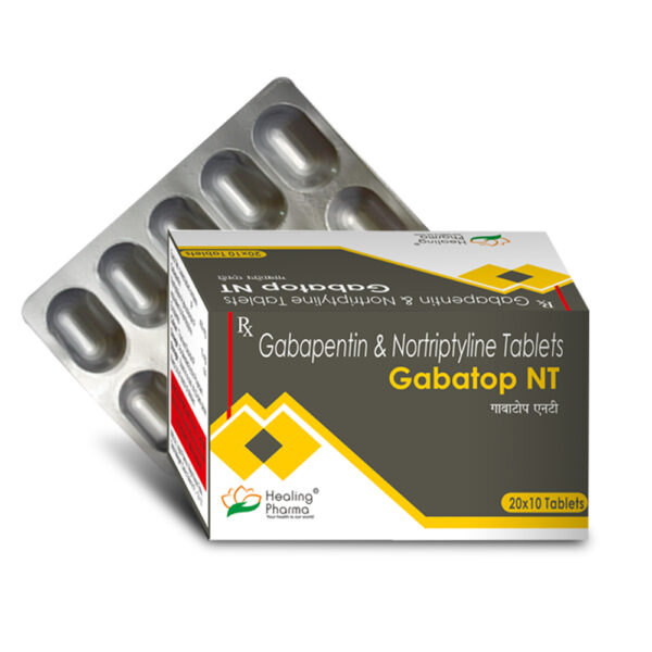 Gabapentin 400mg + Nortriptyline 10mg (Gabatop NT) - 10 Tablets