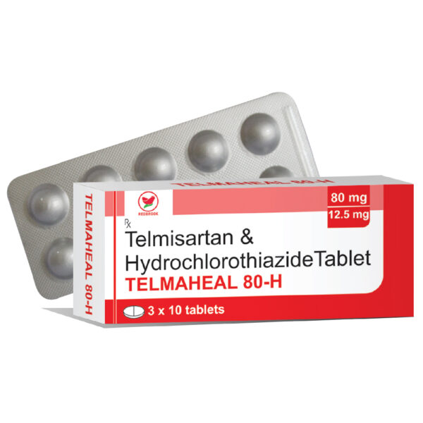 Telmisartan 80mg + HDZ 12.5mg (Telmaheal 80 H) - 10 Tablets