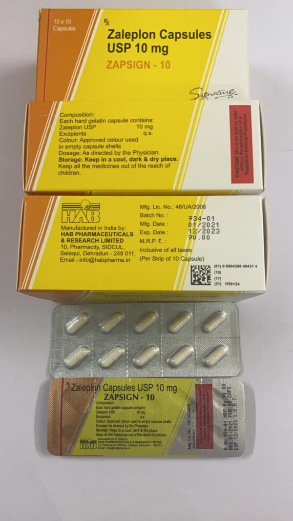 Zapsign 10 mg 10 pill  Zaleplon